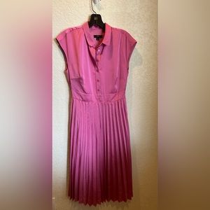 JCrew pink pleated dress. Size 2